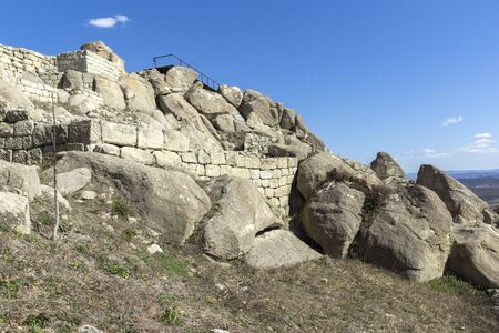 PERPERIKON, BULGARIA - MARCH 17, 2019: Ruins of Ancient sanctuary city of Perperikon, Kardzhali Region, Bulgariaのeditorial素材