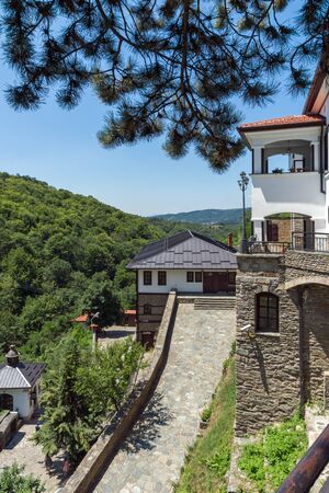 OSOGOVO MONASTRY, NORTH MACEDONIA - JULY 21, 2018: Medieval Monastery St. Joachim of Osogovo, Kriva Palanka region, North Macedoniaのeditorial素材