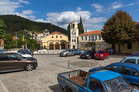 XANTHI, GREECE - SEPTEMBER 23, 2017: Holy Metropolitan Church of St. John the Baptist in old town of Xanthi, East Macedonia and Thrace, Greeceのeditorial素材