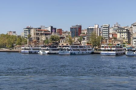 ISTANBUL, TURKEY - JULY 26, 2019: Amazing view of Golden Horn in city of Istanbul, Turkeyのeditorial素材