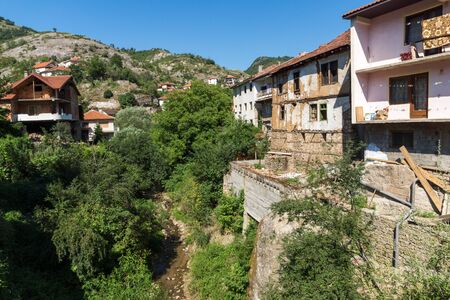 KRATOVO, NORTH MACEDONIA - JULY 21, 2018: Old Houses at the center of town of Kratovo, Republic of North Macedoniaのeditorial素材