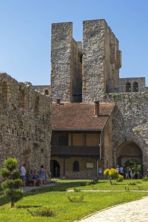 DESPOTOVAC, SERBIA - AUGUST 11, 2019: Medieval Manasija monastery founded between 1406 and 1418, Sumadija and Western Serbiaのeditorial素材