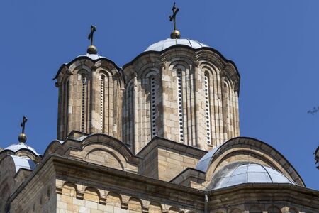 DESPOTOVAC, SERBIA - AUGUST 11, 2019: Medieval Manasija monastery founded between 1406 and 1418, Sumadija and Western Serbiaのeditorial素材