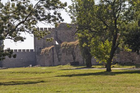 Ruins of Smederevo Fortress at the coast of the Danube River -  in town of Smederevo, Serbia