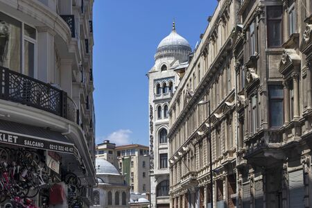 ISTANBUL, TURKEY - JULY 26, 2019: Typical Building and street in Eminonu district in city of Istanbul, Turkeyのeditorial素材