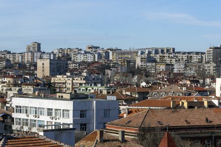 HASKOVO, BULGARIA - FEBRUARY 1, 2019: Panoramic view of City of Haskovo, Bulgariaのeditorial素材