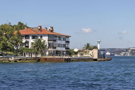 ISTANBUL, TURKEY - JULY 26, 2019: Panorama from Bosporus to city of Istanbul, Turkeyのeditorial素材