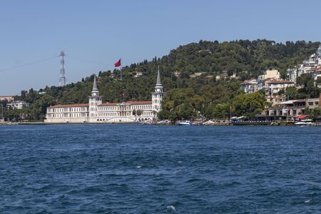 ISTANBUL, TURKEY - JULY 26, 2019: Panorama from Bosporus to city of Istanbul, Turkeyのeditorial素材