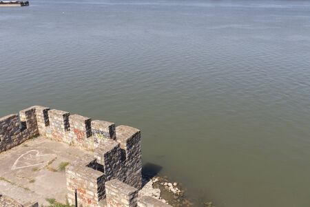 Ruins of Fortress at the coast of the Danube River in town of Smederevo, Serbia
