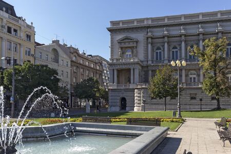 BELGRADE, SERBIA - AUGUST 12, 2019: Building of old Palace -City Hall at the center of city of Belgrade, Serbiaのeditorial素材