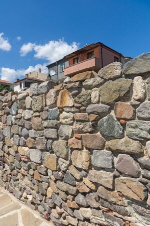 SOZOPOL, BULGARIA - AUGUST 10, 2018: Ðmbankment of old town of Sozopol, Burgas Region, Bulgariaのeditorial素材