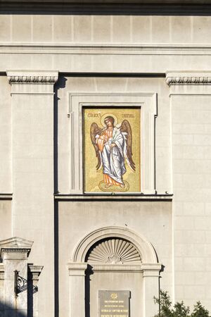 BELGRADE, SERBIA - AUGUST 12, 2019: Holy Archangel Michael Cathedral Church at the center of city of Belgrade, Serbiaのeditorial素材
