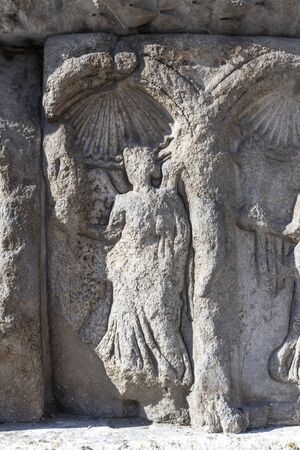 Architectural Detail of Ancient Roman Arch of Galerius in Thessaloniki, Central Macedonia, Greeceの写真素材