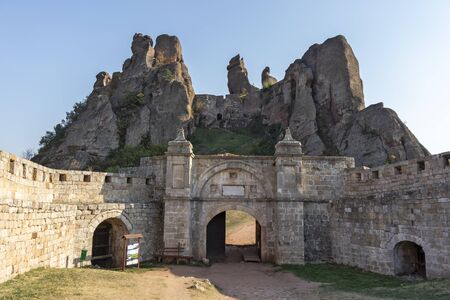 Ruins of Medieval Belogradchik Fortress known as Kaleto, Vidin Region, Bulgariaのeditorial素材