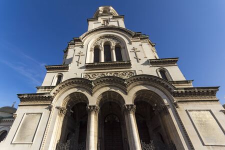SOFIA, BULGARIA - JANUARY 22, 2020:  Amazing view of Cathedral Saint Alexander Nevski in Sofia, Bulgariaのeditorial素材