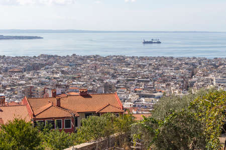 THESSALONIKI, GREECE - SEPTEMBER 22, 2019: Panoramic view city of Thessaloniki, Central Macedonia, Greeceのeditorial素材
