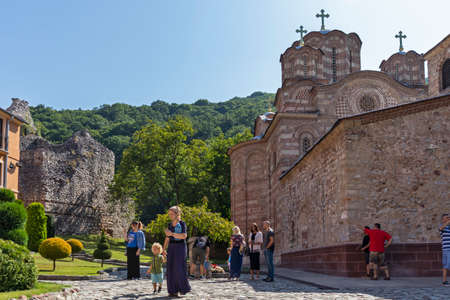 RAVANICA MONASTERY, SERBIA - AUGUST 11, 2019: Medieval Building at Ravanica monastery, Sumadija and...