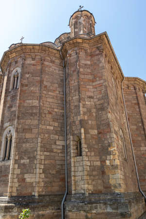 DESPOTOVAC, SERBIA - AUGUST 11, 2019: Medieval buildings at Manasija monastery, Sumadija and Western Serbiaのeditorial素材
