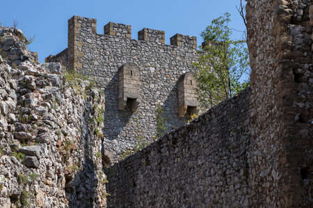 DESPOTOVAC, SERBIA - AUGUST 11, 2019: Medieval buildings at Manasija monastery, Sumadija and Western Serbiaのeditorial素材