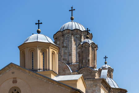DESPOTOVAC, SERBIA - AUGUST 11, 2019: Medieval buildings at Manasija monastery, Sumadija and Western...