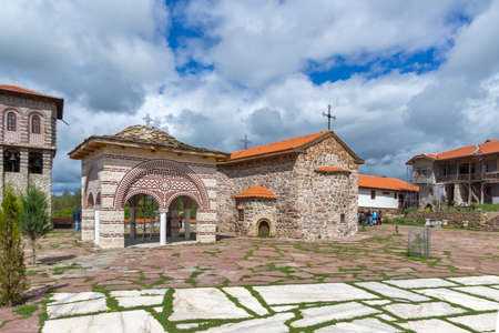 GIGINTSY MONASTERY, BULGARIA - MAY 18, 2014:  Medieval Tsarnogorski (Gigintsy) monastery St. Kozma and Damyan, Pernik Region, Bulgariaのeditorial素材