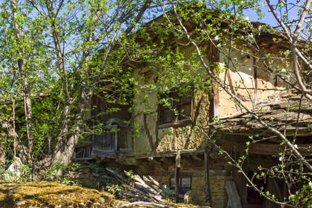 STARO STEFANOVO, BULGARIA - APRIL 9, 2014: Old houses at historical village of Staro Stefanovo, Lovech region, Bulgariaのeditorial素材