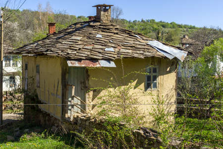 STARO STEFANOVO, BULGARIA - APRIL 9, 2014: Old houses at historical village of Staro Stefanovo, Lovech region, Bulgariaのeditorial素材