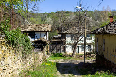 STARO STEFANOVO, BULGARIA - APRIL 9, 2014: Old houses at historical village of Staro Stefanovo,...