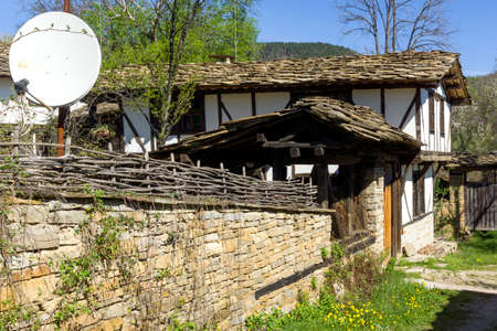 STARO STEFANOVO, BULGARIA - APRIL 9, 2014: Old houses at historical village of Staro Stefanovo, Lovech region, Bulgariaのeditorial素材