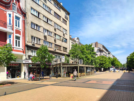 SOFIA, BULGARIA -MAY 5, 2020: Walking people on Boulevard Vitosha in city of Sofia, Bulgariaのeditorial素材