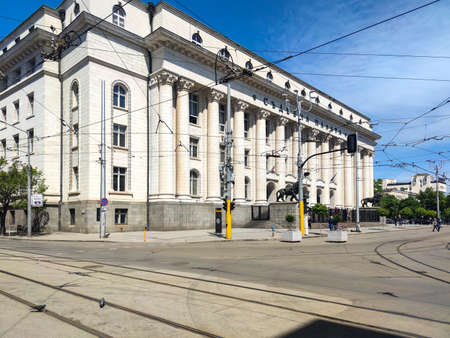 SOFIA, BULGARIA - MAY 5, 2020:  Building of Palace Of Justice (Sofia Court House) in city of Sofia,...