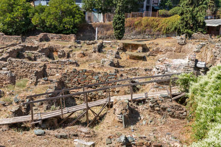 THESSALONIKI, GREECE - SEPTEMBER 22, 2019: Archaeological Excavations in city of Thessaloniki, Central Macedonia, Greeceのeditorial素材