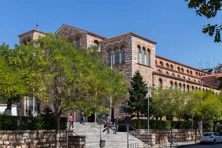 THESSALONIKI, GREECE - SEPTEMBER 22, 2019: Ancient Byzantine Church of St. Demetrios in city of Thessaloniki, Central Macedonia, Greeceのeditorial素材