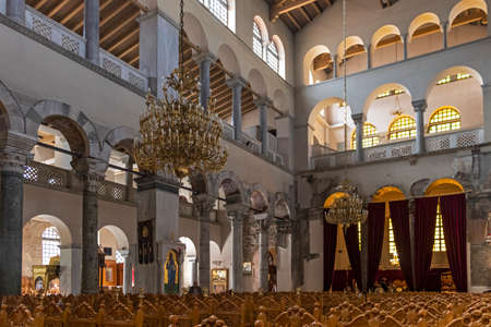 THESSALONIKI, GREECE - SEPTEMBER 22, 2019: Ancient Byzantine Church of St. Demetrios in city of Thessaloniki, Central Macedonia, Greeceのeditorial素材
