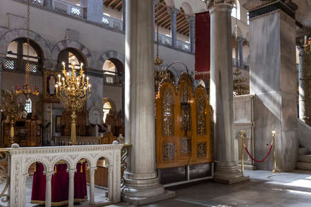 THESSALONIKI, GREECE - SEPTEMBER 22, 2019: Ancient Byzantine Church of St. Demetrios in city of Thessaloniki, Central Macedonia, Greeceのeditorial素材
