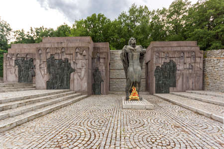 SAMUEL FORTRESS, BULGARIA- SEPTEMBER 12, 2013: Fortress of Bulgarian Tsar Samuel near village of Kliuch, Blagoevgrad region, Bulgariaのeditorial素材