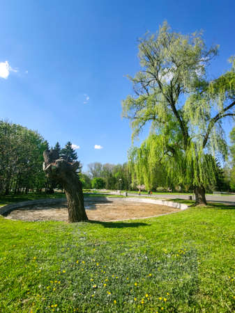 SOFIA, BULGARIA - APRIL 27, 2020: Spring view of South Park in city of Sofia, Bulgariaのeditorial素材