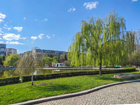 SOFIA, BULGARIA - APRIL 27, 2020: Spring view of South Park in city of Sofia, Bulgariaのeditorial素材