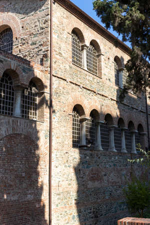 Ancient Byzantine Church of the Acheiropoietos in the center of city of Thessaloniki, Central Macedonia, Greeceのeditorial素材