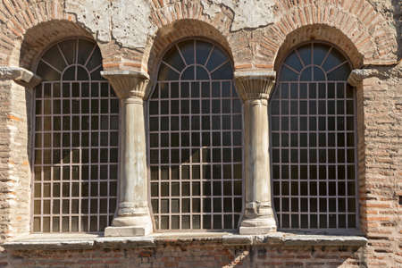 Ancient Byzantine Church of the Acheiropoietos in the center of city of Thessaloniki, Central Macedonia, Greeceのeditorial素材