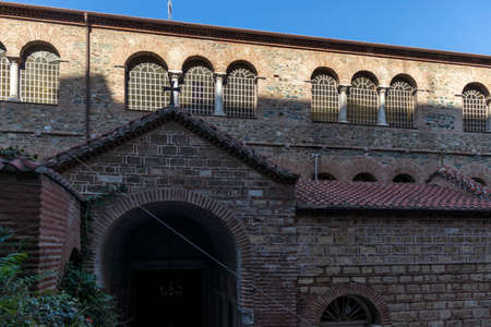 Ancient Byzantine Church of the Acheiropoietos in the center of city of Thessaloniki, Central Macedonia, Greeceのeditorial素材