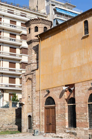 THESSALONIKI, GREECE - SEPTEMBER 22, 2019:  Ancient Byzantine Orthodox Hagia Sophia Cathedral in the center of city of Thessaloniki, Central Macedonia, Greeceのeditorial素材