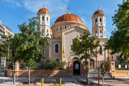 THESSALONIKI, GREECE - SEPTEMBER 22, 2019: Saint Gregory Palamas Holy Metropolitan Church at the...