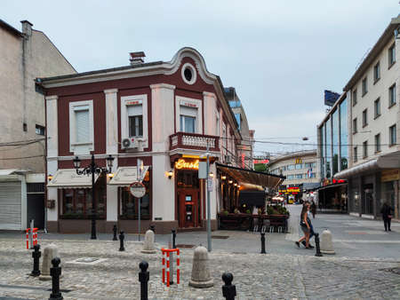PLOVDIV, BULGARIA - MAY 18, 2020: Fountain in front of Town Hall in city of Plovdiv, Bulgariaのeditorial素材