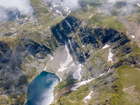 Aerial view of The Seven Rila Lakes, Rila Mountain,  Bulgaria