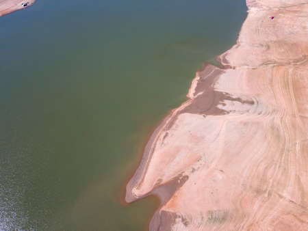 Aerial view of Domlyan Reservoir, Sredna Gora Mountain, Plovdiv Region, Bulgaria