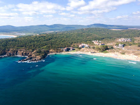 Aerial view of Smokinya Beach near Sozopol, Burgas Region, Bulgariaの写真素材