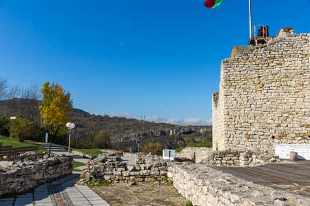 Ruins of medieval fortress in town of Lovech, Bulgariaの写真素材