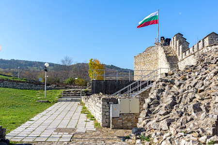 Ruins of medieval fortress in town of Lovech, Bulgariaの写真素材