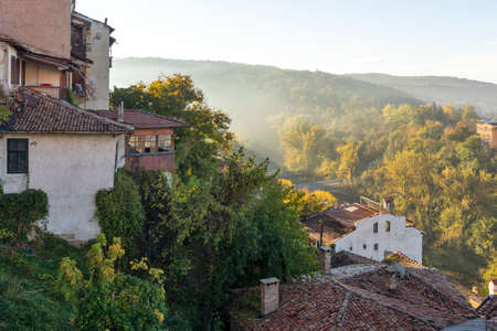 VELIKO TARNOVO, BULGARIA  -NOVEMBER 2, 2020: Amazing Sunrise view of city of Veliko Tarnovo, Bulgariaのeditorial素材